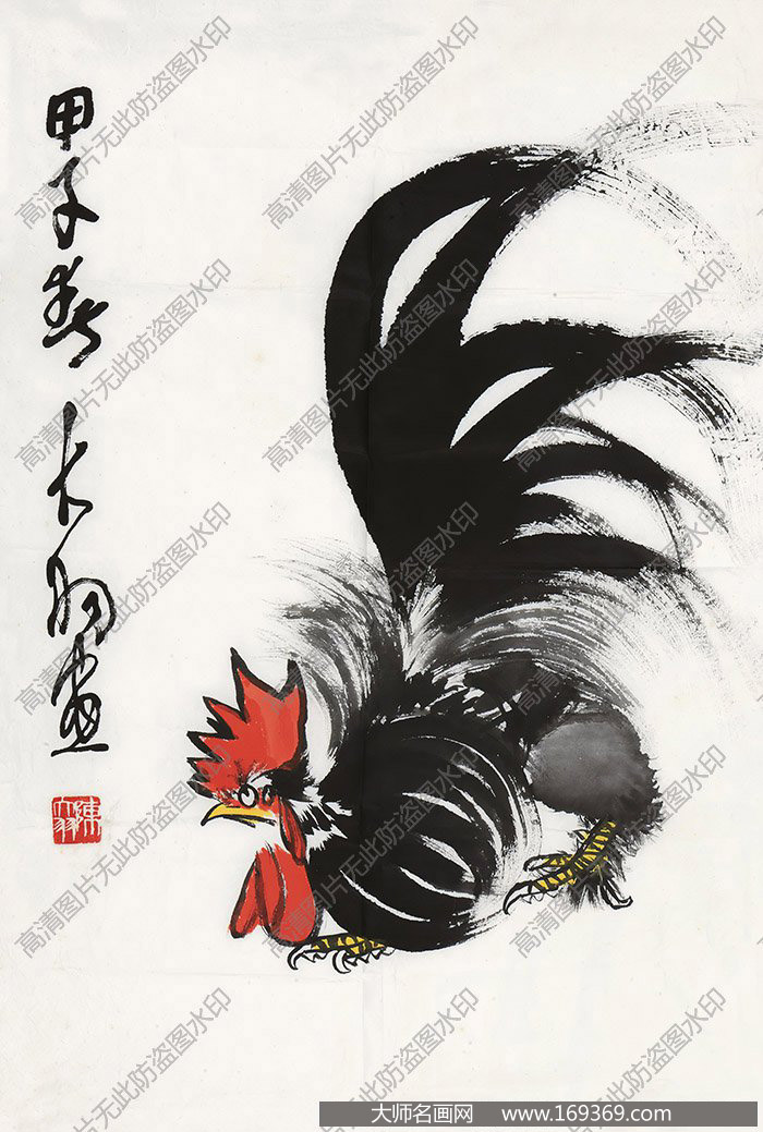 陈大羽作品 公鸡大吉图 高清下载 ID:10294