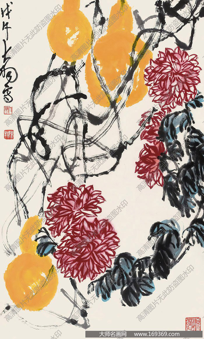 陈大羽作品 秋趣图 高清下载 ID:10302