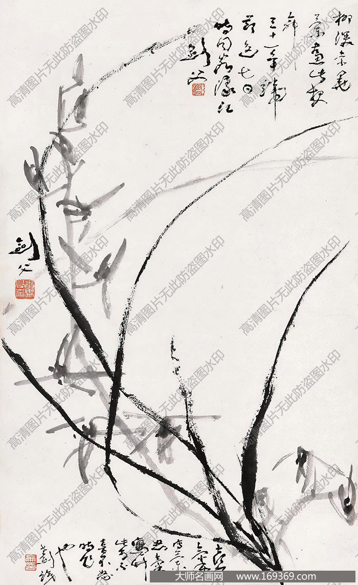 高剑父作品 墨兰 高清下载 ID:10473