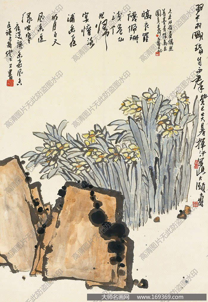 潘天寿作品 群仙祝寿 高清下载 ID:10036