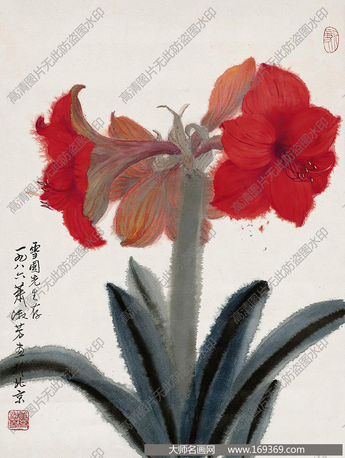 萧淑芳作品 花卉 高清下载 ID:10621
