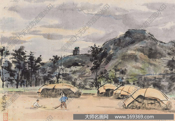 萧淑芳作品 山村小景 高清下载 ID:10636