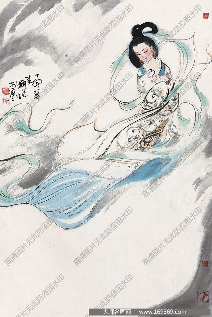 刘旦宅国画作品 嫦娥 高清下载 ID:12251