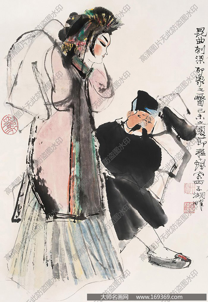 程十发作品 昆曲刺梁 高清下载 ID:10790