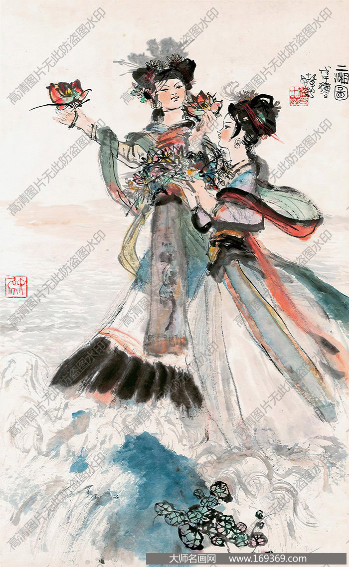程十发作品 二湘图 高清下载 ID:10795