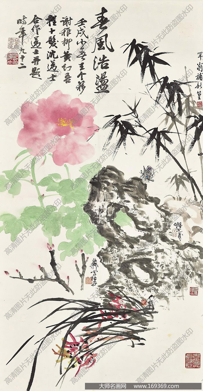 王个簃作品 春风浩荡 高清下载 ID：10103