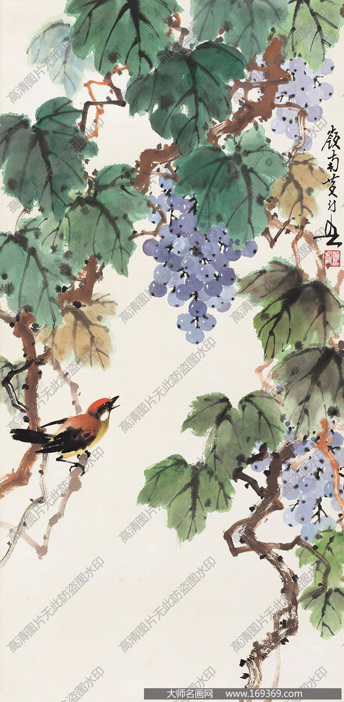 黄幻吾作品 葡萄小鸟 高清下载 ID:10934