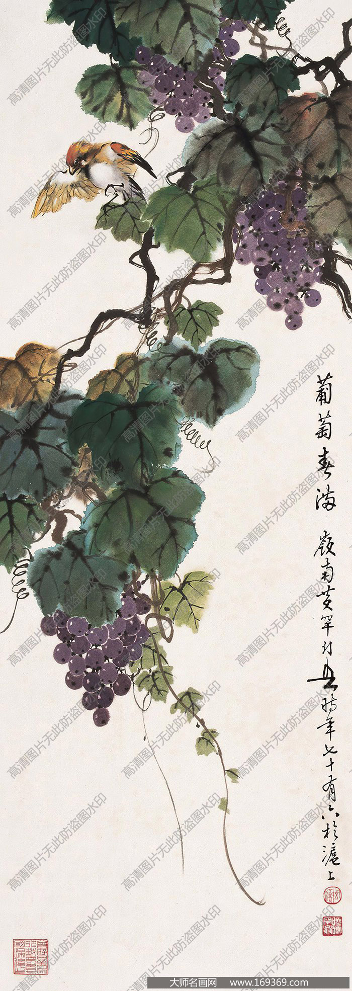 黄幻吾作品 葡萄春满 高清下载 ID:10942