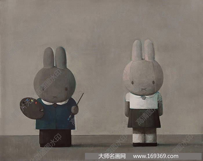 刘野作品 画家与模特儿 高清下载 ID:11129