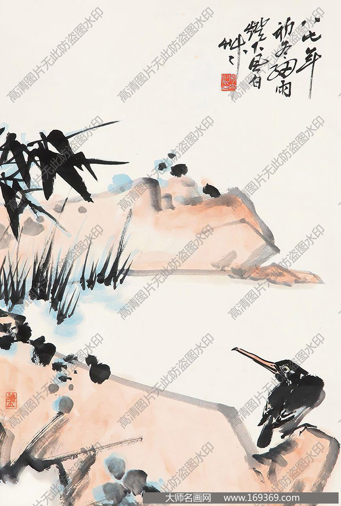 蒋风白作品 池塘一角 高清下载 ID:13196