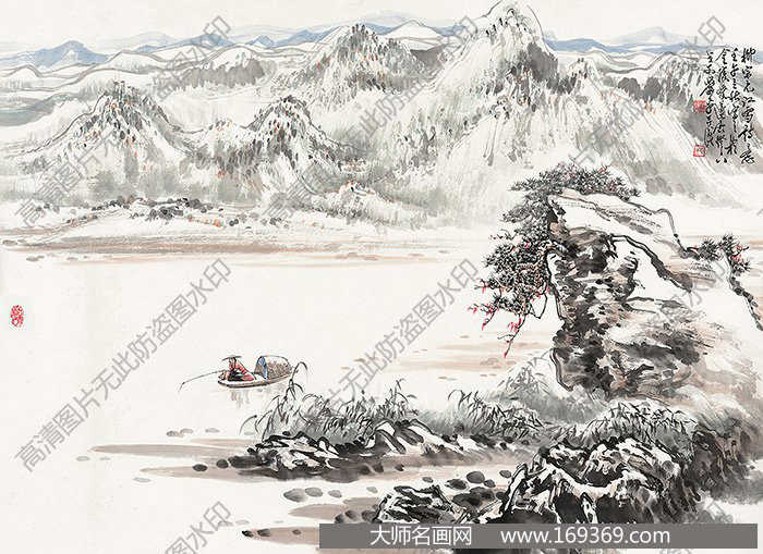 萧平作品 柳宗元诗意图 高清下载 ID:12064