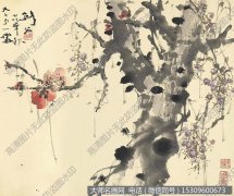 高剑父作品 老干红梅 高清下载 ID：10483