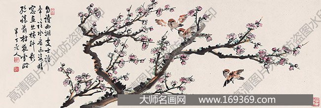 陈半丁作品 梅花飞雀 高清下载 ID：10223