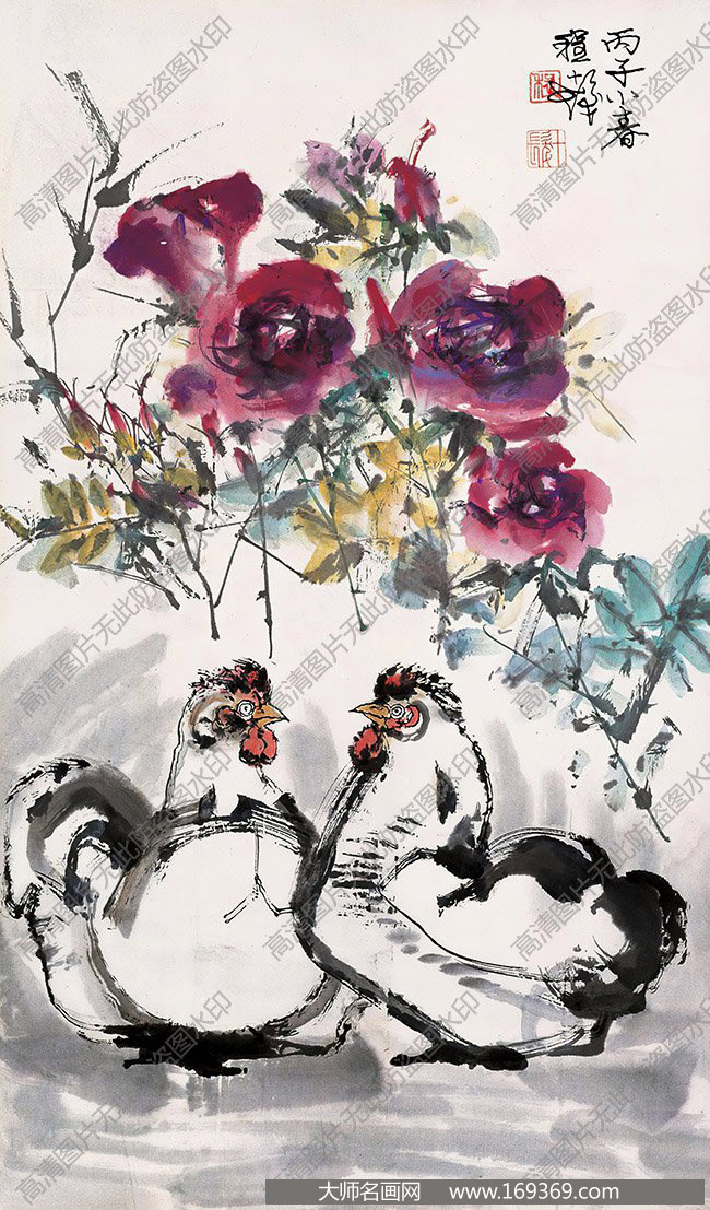 程十发作品 双吉图 高清下载 ID:10802
