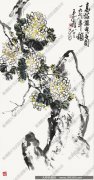 王个簃作品 高枝摇曳 高清下载 ID：10119