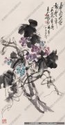 王个簃作品 葡萄满架 高清下载 ID：10134