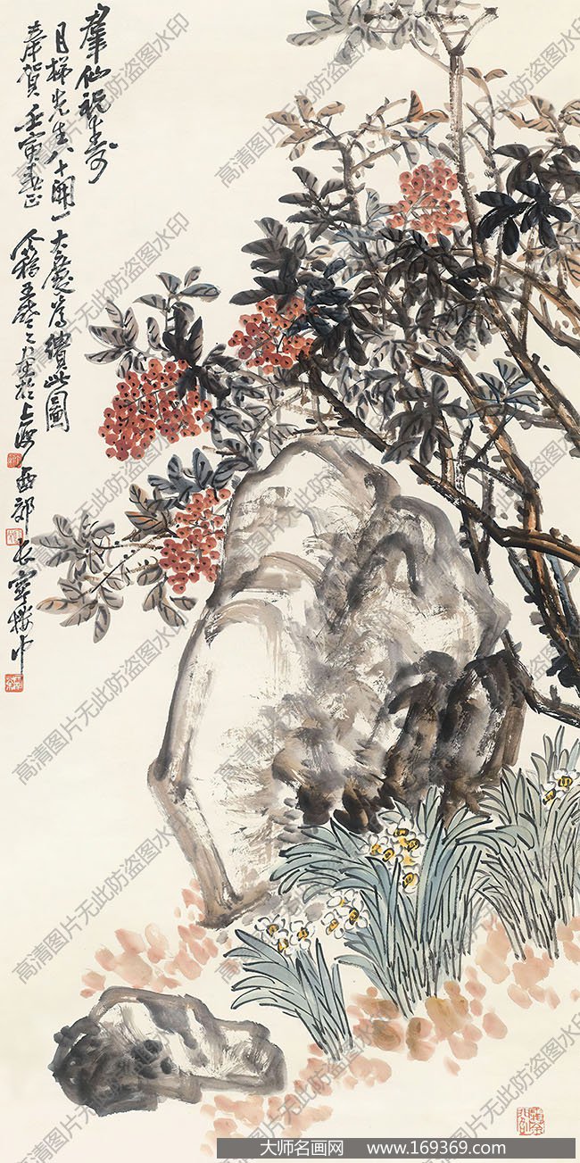 王个簃国画作品高清下载 ID：10140