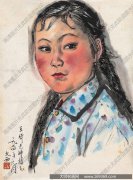 刘文西作品 少女像 高清下载 ID：ID：10554