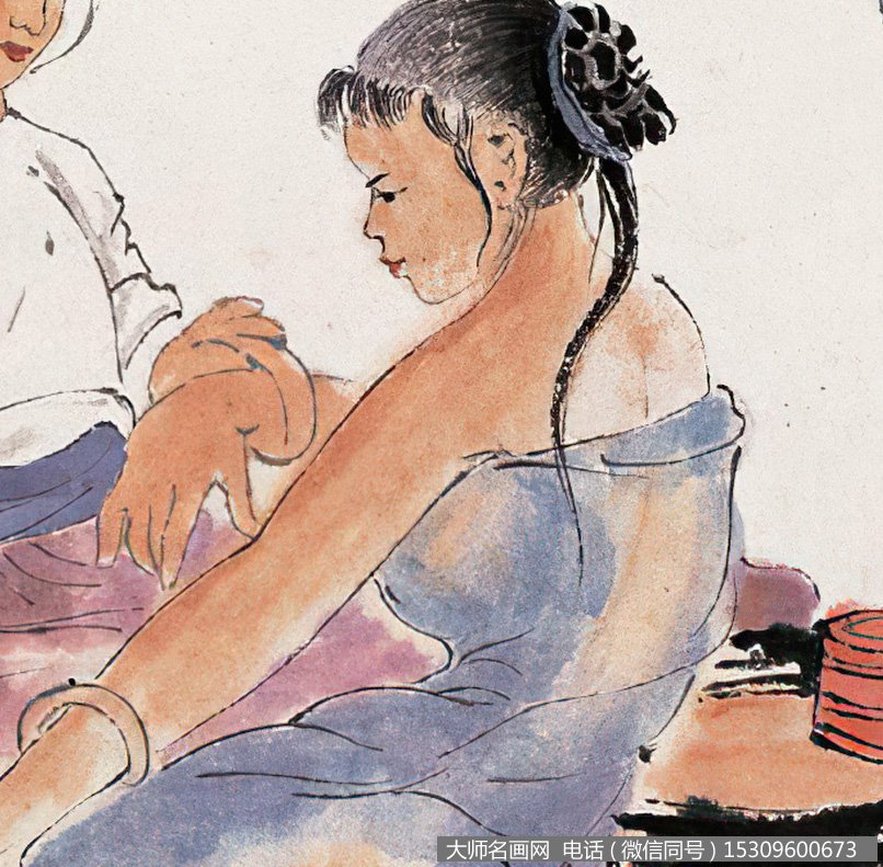 程十发作品 纳凉图 高清下载 ID:10784