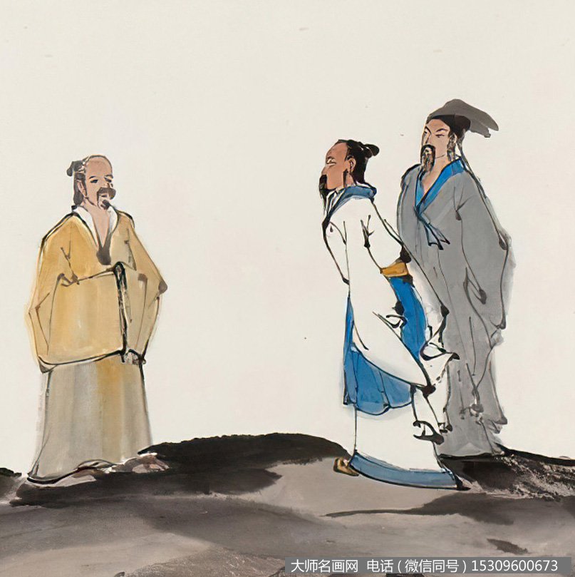 亚明作品 秋山闲话图 高清下载 ID:12152