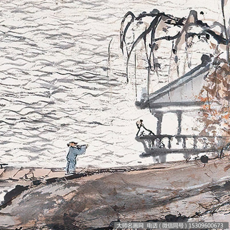 亚明作品 秋山访友 高清下载 ID:12158