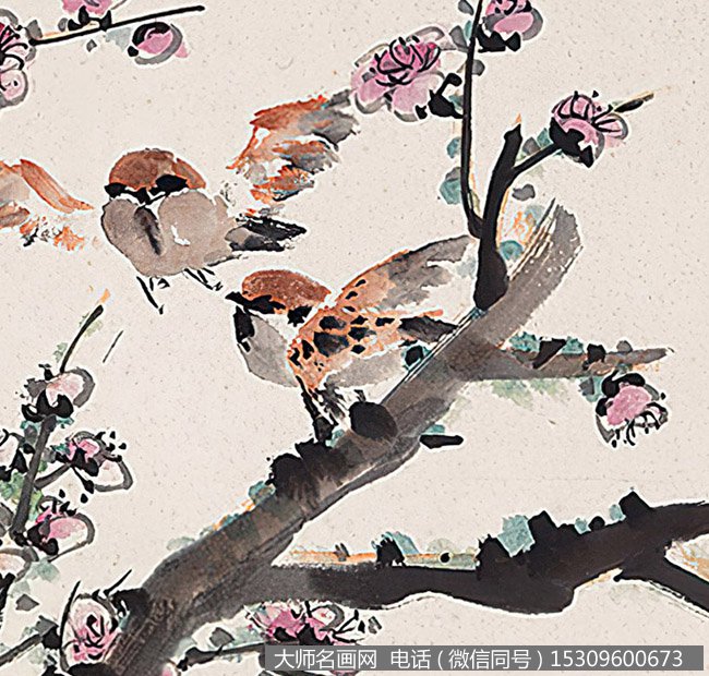 陈半丁作品 梅花飞雀 高清下载 ID：10223 