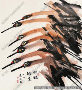 黄永玉作品 群鹤归来 高清下载 ID：10410